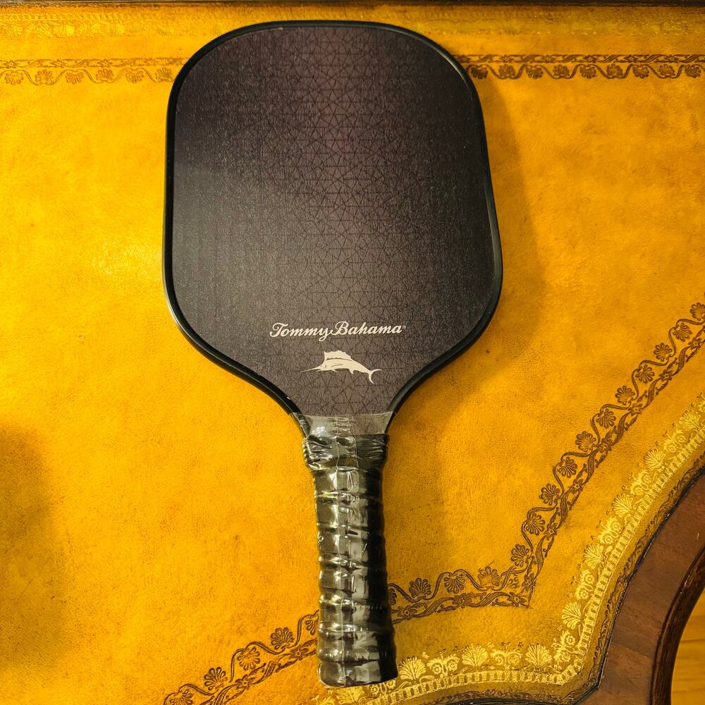 Tommy Bahama Black Polypropylene Honeycomb Core 16'' Pickleball Paddle NEW